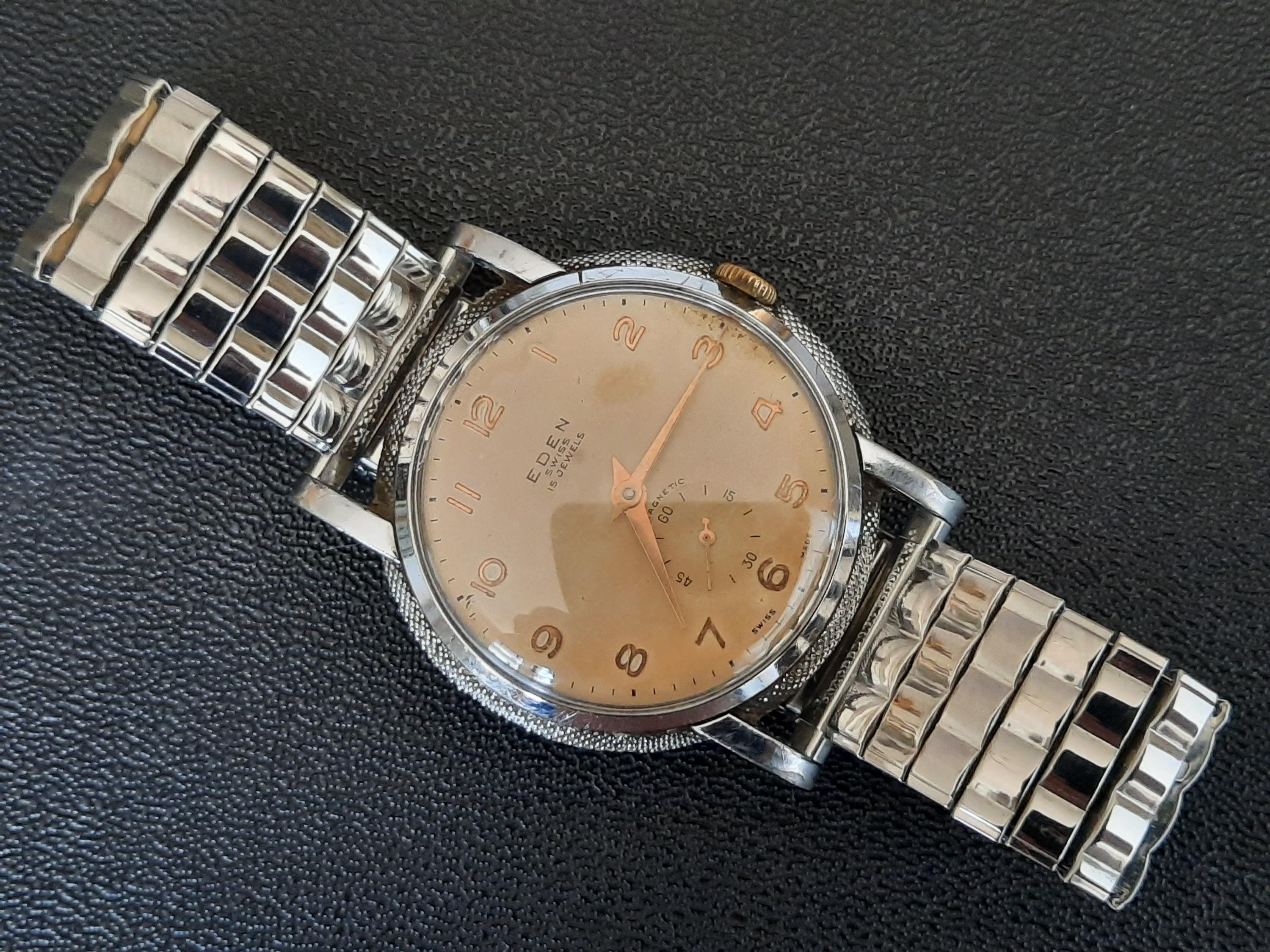 Montre Mécanique Vintage 15 Rubis - Sans Marque - Occasion Très Bon État - Unisexe Adulte