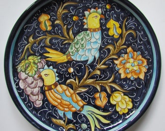 Vintage Decorative Wall Plate 33 cm. Baffoni Gubbio