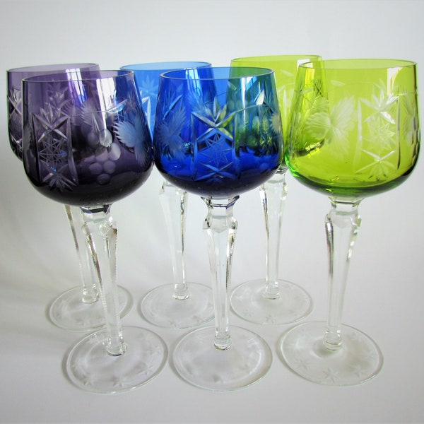 Ensemble de verres en cristal, 6 pcs. hauteur 21 cm