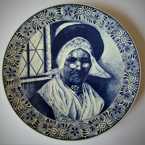 Antique Porcelain Decorative Plate Delft Holland 29 cm.