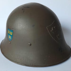 Svezia - Elmetto originale in acciaio M-21/18  58/60 taglia 50