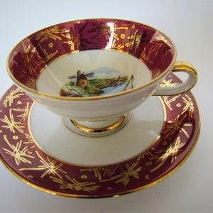 Vintage porcelain Coffee Cup & Saucer - HB - WIEN - AUSTRIA