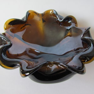 Vintage Glass Ashtray - Murano Style