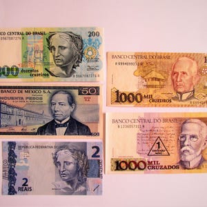 Set of Various Banknotes