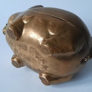 Vintage Bronze Piggy Bank image 7