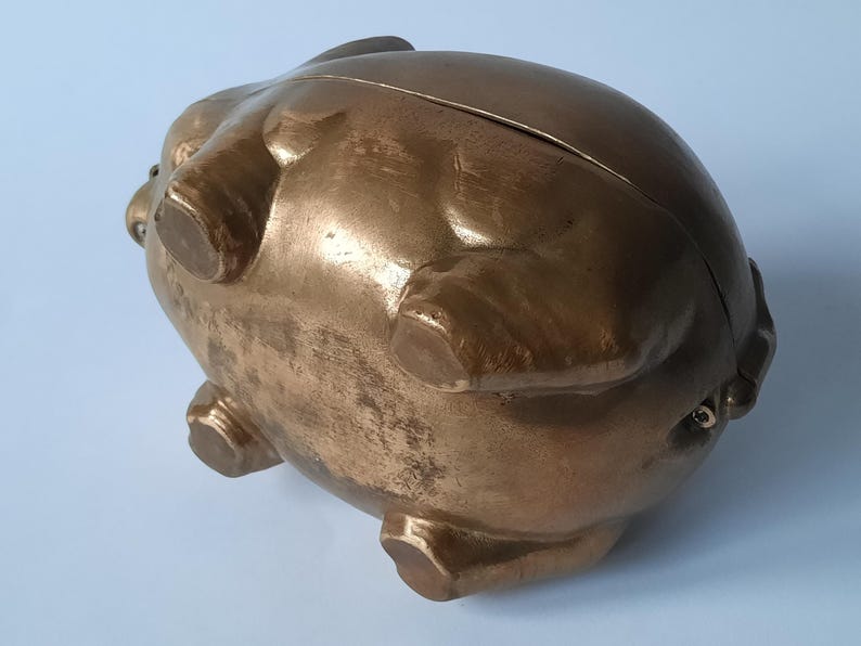 Vintage Bronze Piggy Bank image 7