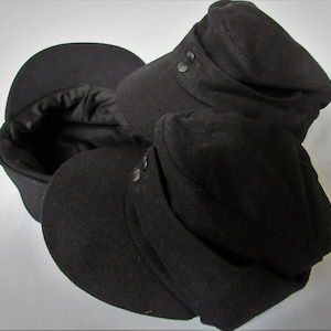 Germany cloth cap black - price for 1 piece