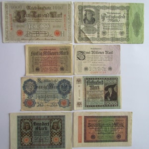 Germany - Lot of 8 Vintage Banknotes