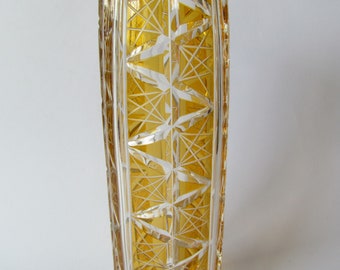 Vintage crystal vase bohemia - h-26.5 cm