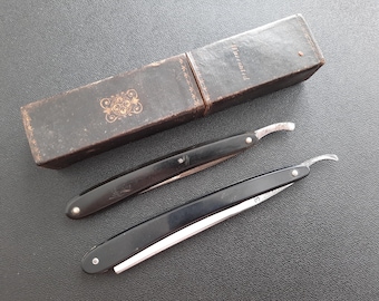 Vintage pair of straight razors