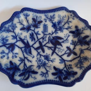 Antique 1800s Ceramic Serving Plate Villeroy & Boch - Fasan