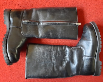 7 W NOS 60s US Army Leather Combat Lace up Boots Vintage Military