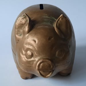 Vintage Bronze Piggy Bank image 2
