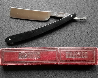 Navaja de afeitar recta vintage MANDARINA