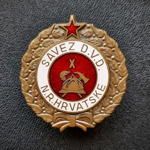 Croatian badge SAVEZ  D.V.D. N.R. HRVATSKE X