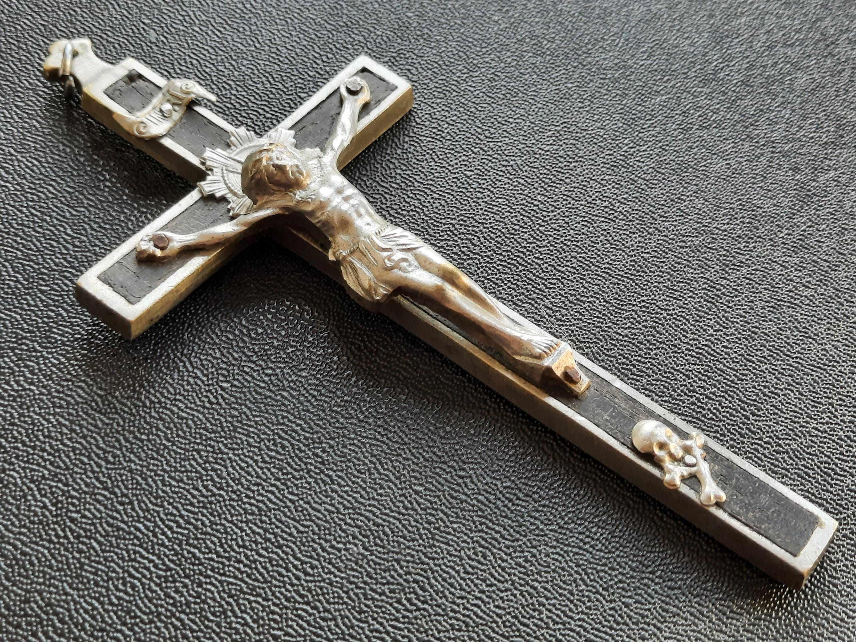 Vintage German Christian Cross - Crucifix 124*58 Mm - Etsy