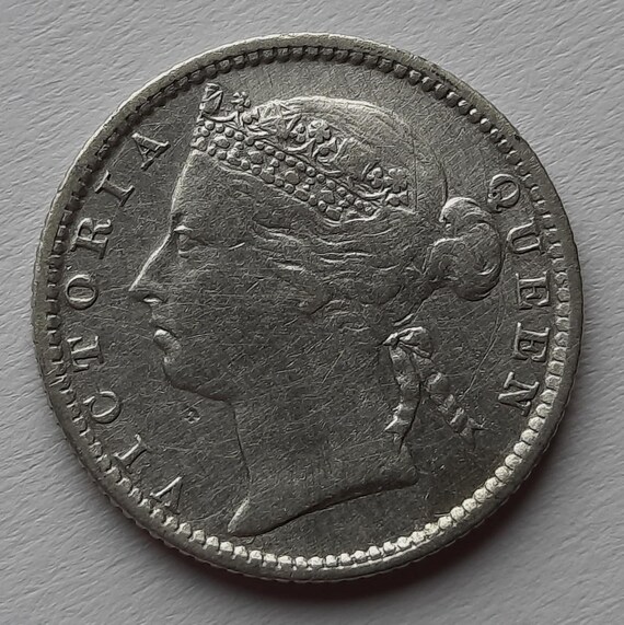 外国 海峡植民地 10セント銀貨（ヴィクトリア女王）1884年 1枚 海峡植民地 10 セント 1888 ビクトリア シルバー - Etsy 日本