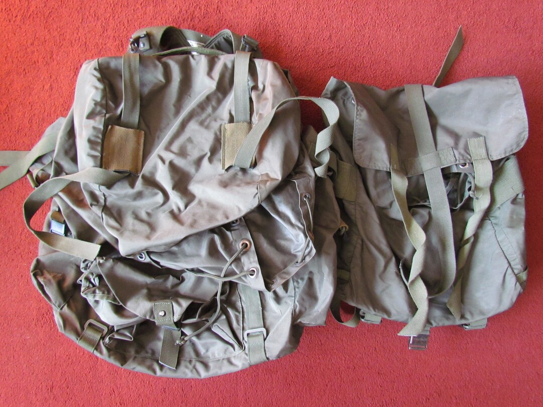 58 Pattern Rucksack Austrian Military M-58 Pattern Harness Backpack and Daypack Army Olive ...