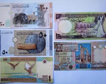 set of banknotes Lebanon+ Sudan