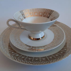 Vintage porcelain Tea Trio - BAREUTHER WALDSASSEN BAVARIA