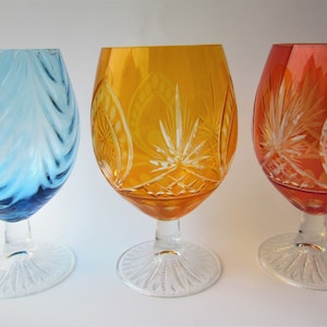 Set of Large 1 liter. Crystal glasses, height 20 cm