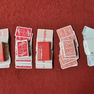 Juego de 5 barajas de cartas Vintage