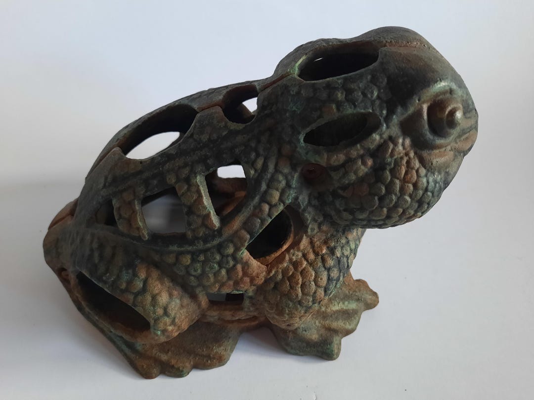 Vintage Massive Cast Iron Candlestick in the Shape of a Frog - Etsy