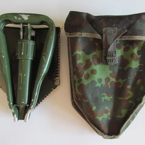 Pelle pliante originale de l'armée allemande BW, survie en plein air, pelle  verte d'angle dentelé, excédent militaire -  France