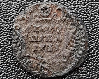 ロシア帝国　1731年　銅貨 ロシアの銅貨ポルシュカ 1731 - Etsy 日本