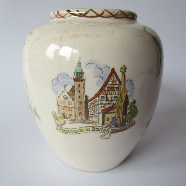 Vintage Vase - ULMER KERAMIK Ges Gesch HANDGEMALT