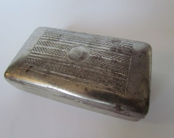 Vintage metal box for tobacco 11,8*7,8 см