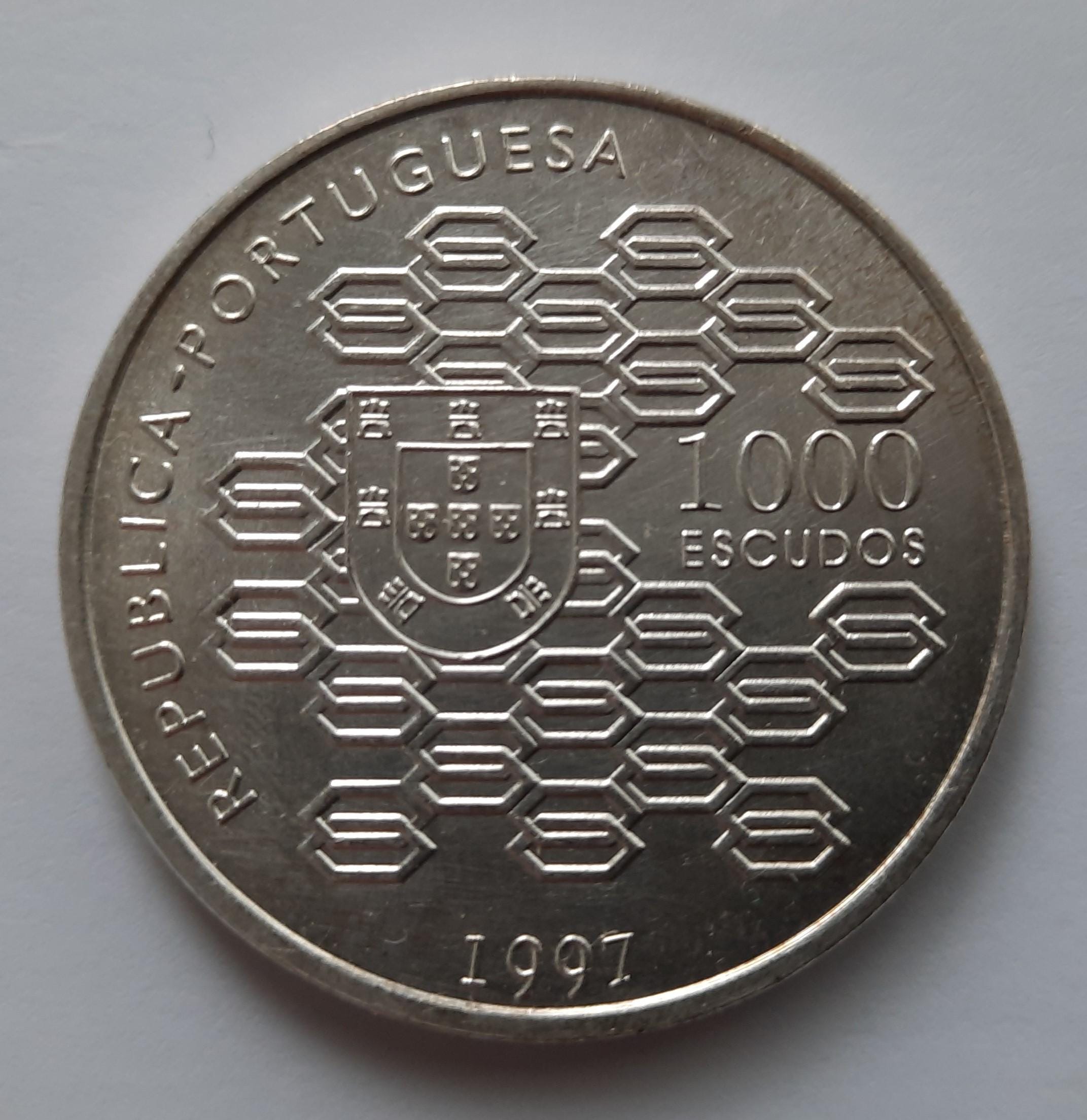 Portugal 1000 Escudos 1997 Silver