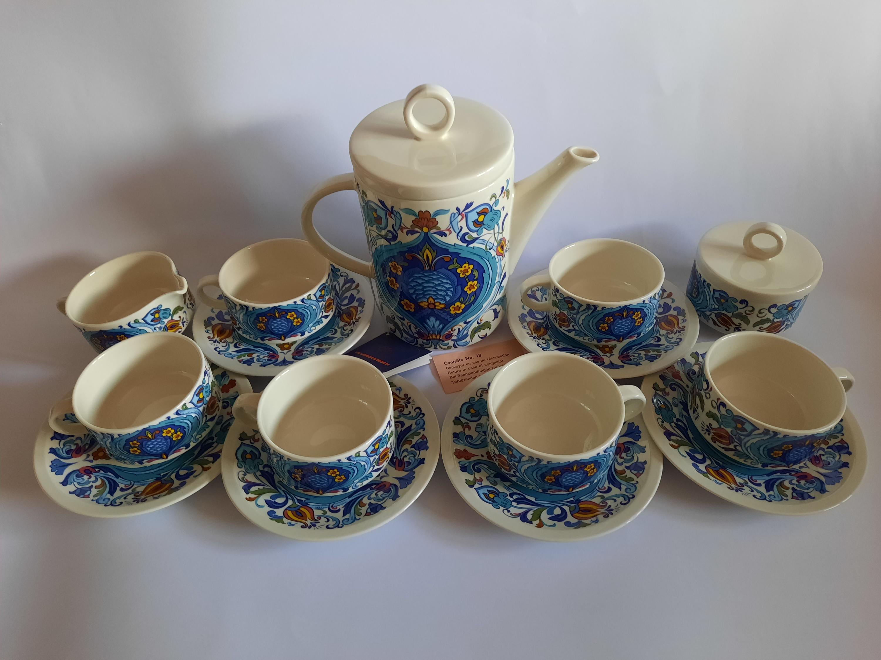 Vintage 1973 Tea Set Villeroy & Boch IZMIR - Etsy