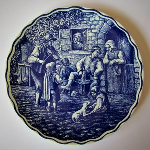 Antique Porcelain Decorative Plate Delft Holland 29 cm.