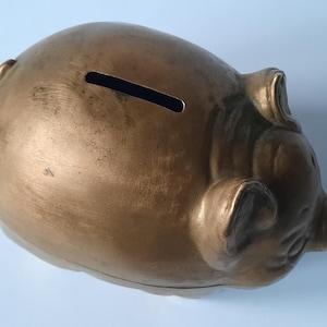 Vintage Bronze Piggy Bank image 4