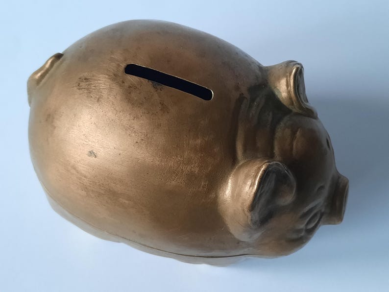 Vintage Bronze Piggy Bank image 4