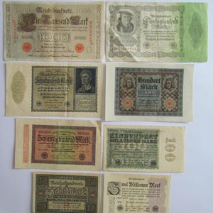Germany - Lot of 8 Vintage Banknotes