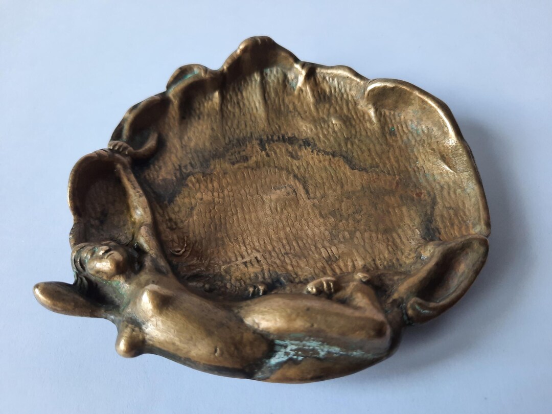 Vintage Bronze Ashtray 10x10 Cm - Etsy