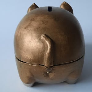 Vintage Bronze Piggy Bank image 5