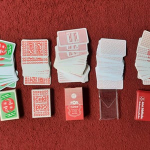 Conjunto de 5 baralhos de cartas vintage