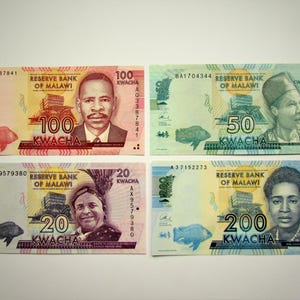 a lot of African banknotes