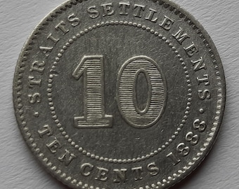 1898年 海峡植民地5セント硬貨（XF） - Etsy 日本