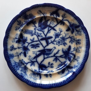 Antique 1800s Ceramic Serving Plate Villeroy & Boch - Fasan