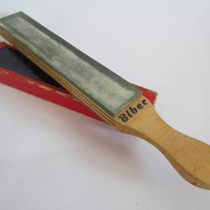Pedra de toque vintage para afiar navalhas BIBER - 31 cm
