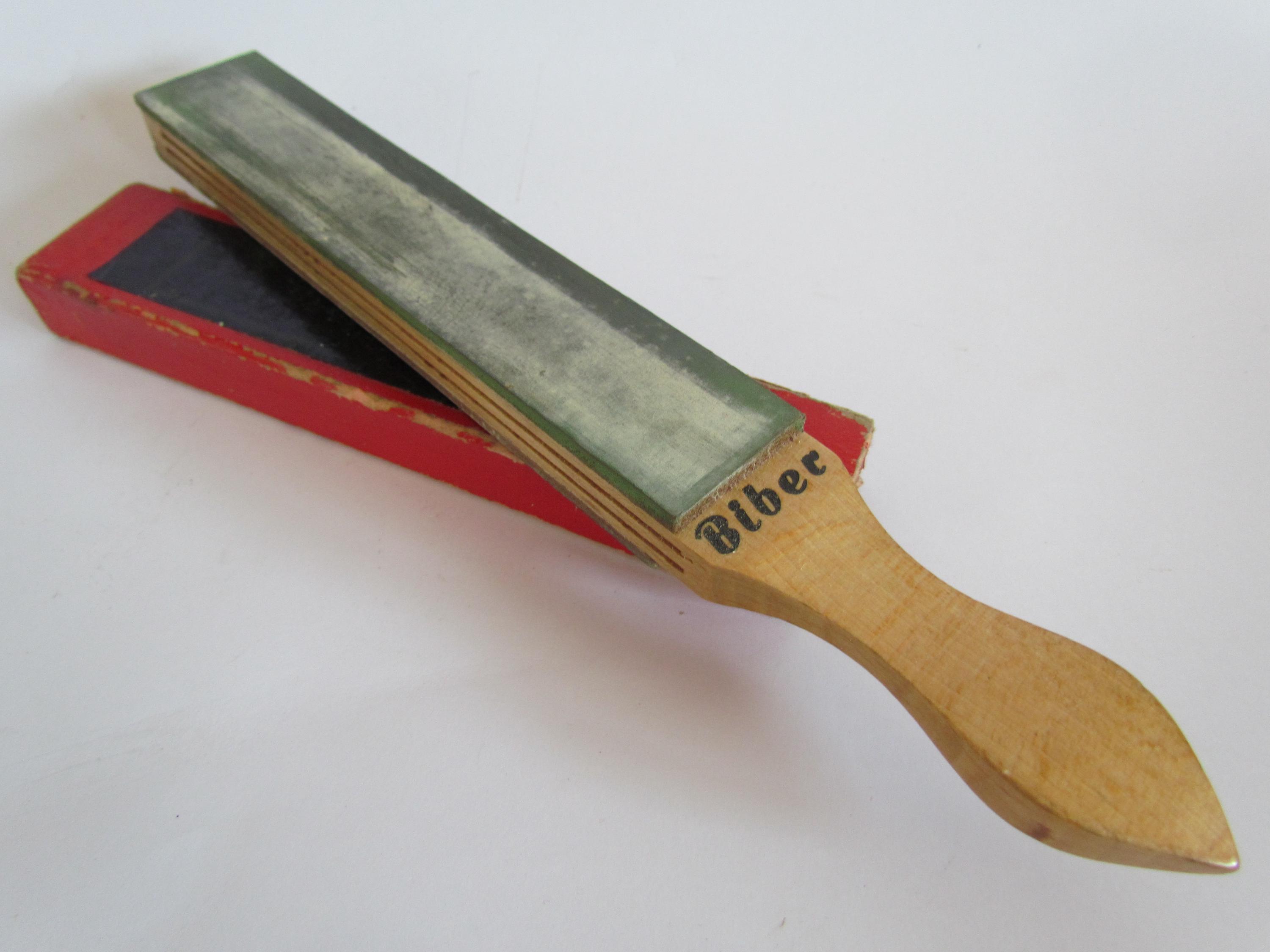 Vintage touchstone for sharpening straight razors BIBER - 31 cm