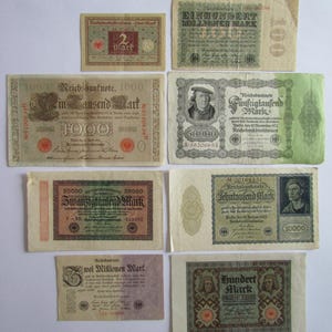 Germany - Lot of 8 Vintage Banknotes