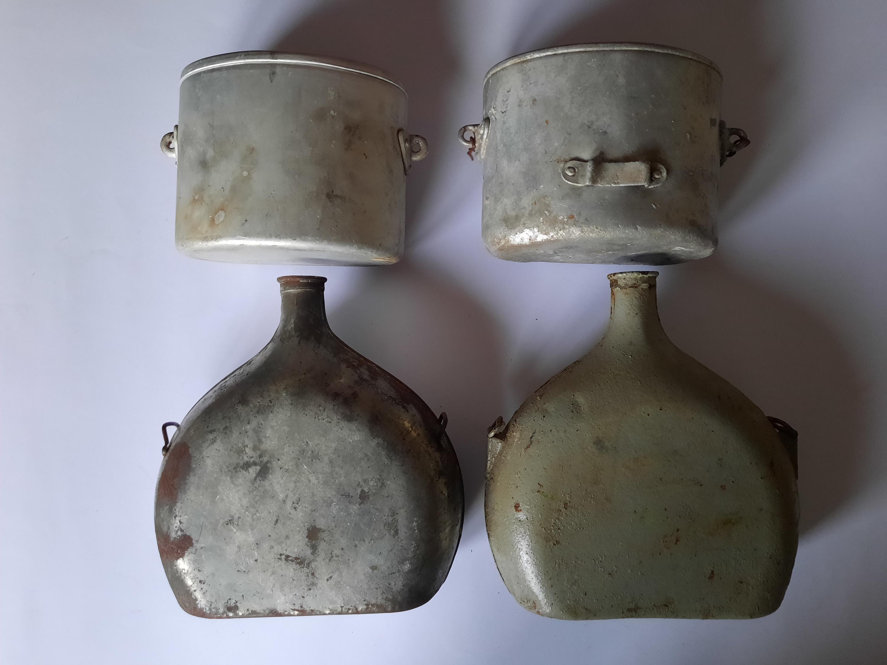 Lot of Military Flasks and Messins