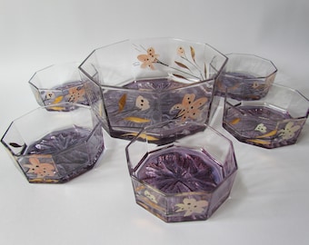 Vintage glas salladsskålset