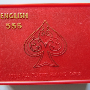 Set - 2 barajas de naipes vintage INGLÉS 555