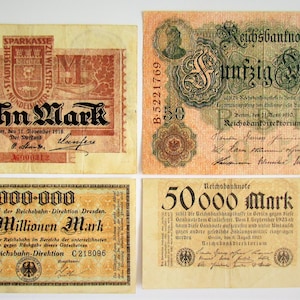 Germany&#39;s set of old banknotes